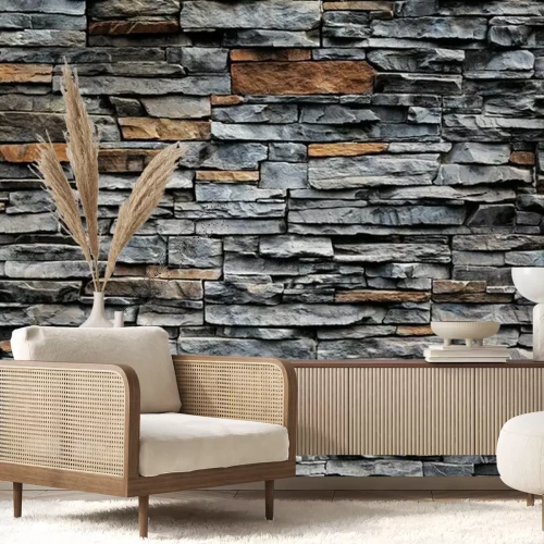 Fototapete Steinmauer Struktur