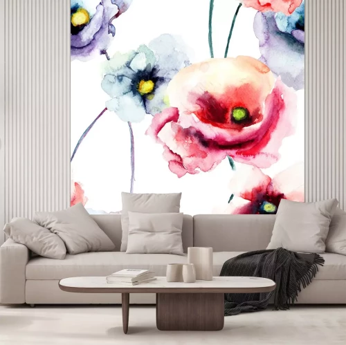 Sticker Colorful Mohnblüten