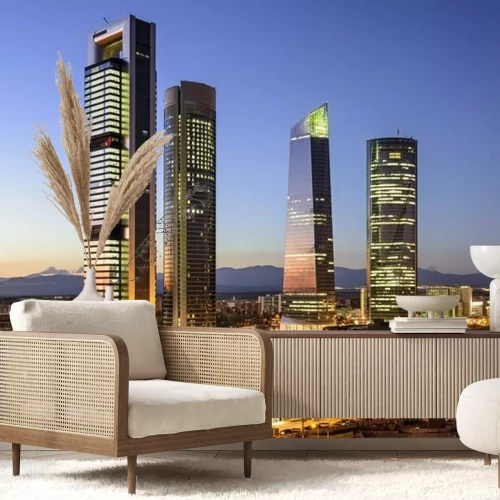 Fototapete Finanzviertel in Madrid Spanien