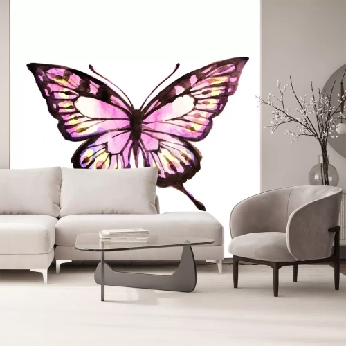 Sticker Rosa zarter Schmetterling