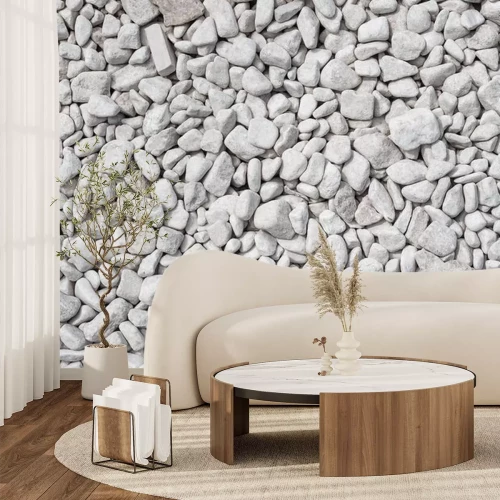 Sticker Weiße Steine ​​Hintergrund
