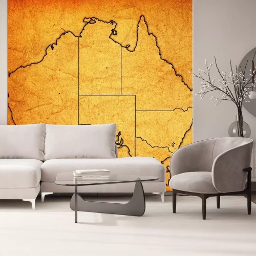 Fototapete Karte von Australien Vintage
