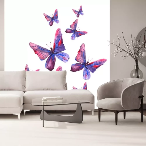 Sticker Große und kleine Schmetterlinge in Aquarell