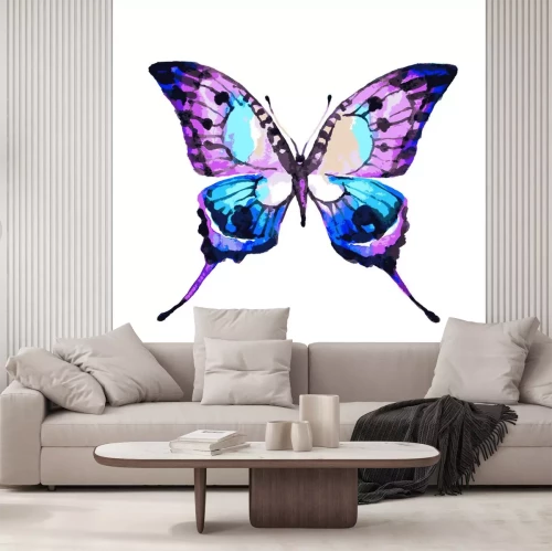 Sticker Bunter Schmetterling in Aquarell