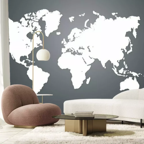 Sticker Moderne Welt Karte Illustration