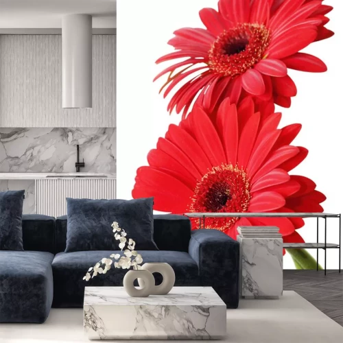 Sticker Zwei große rote Blüten