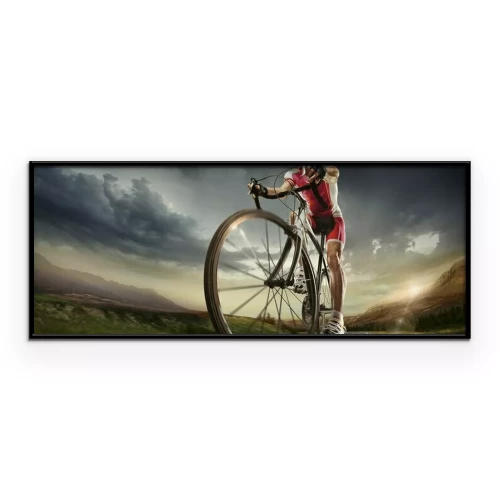 Poster Radfahrer auf der Straße