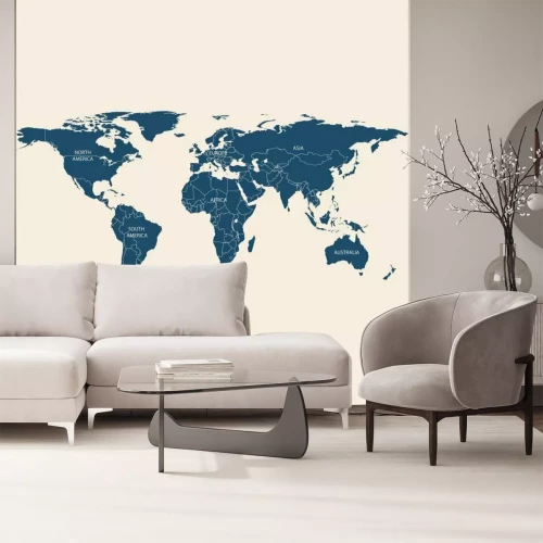 Sticker Weltkarte mit Grenzen