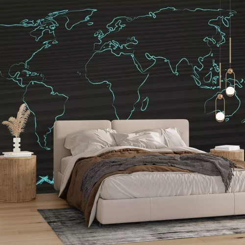 Sticker Weltkarten-Design: Gehen Sie global