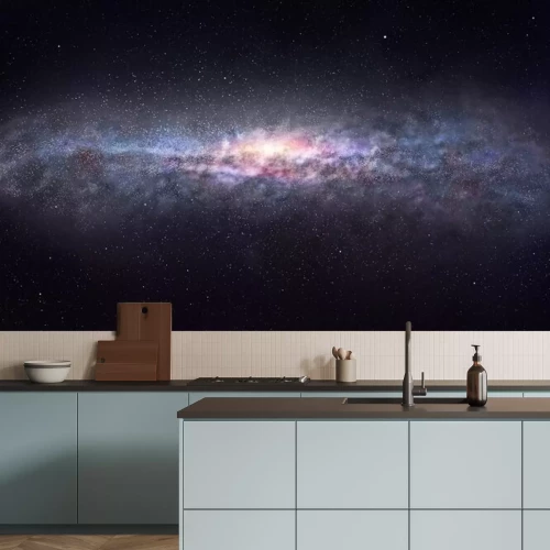 Sticker Galaxie bei Nacht und Himmel voller Sterne