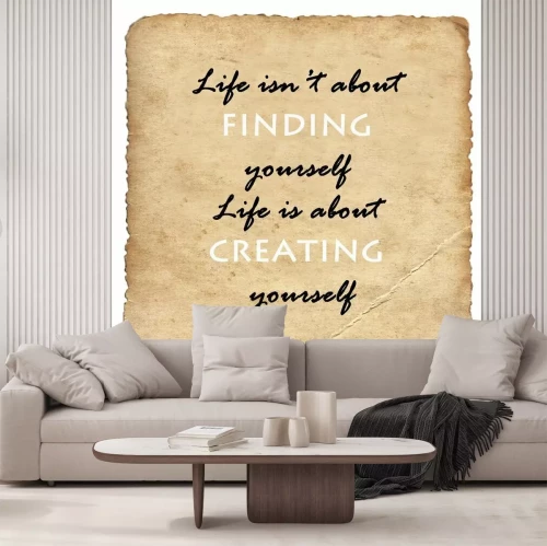 Sticker Inspirational motivierend Zitat auf alten Papierhintergrund