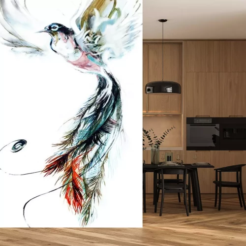 Sticker Paradiesvogel im Flug