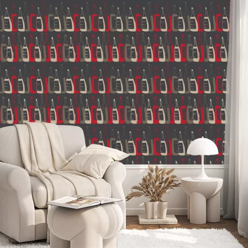 Tapete nahtlose Weinflaschen Muster