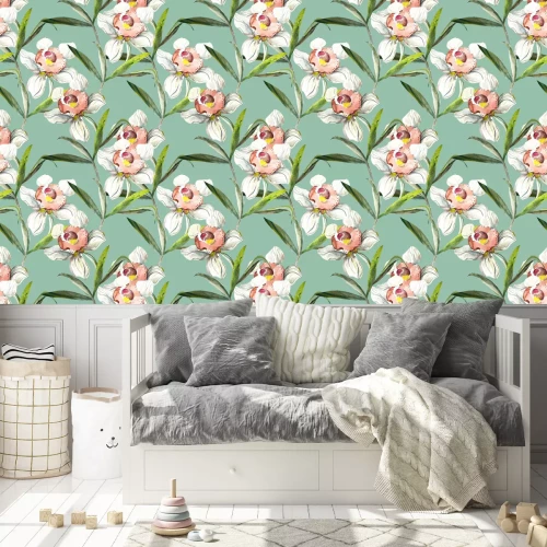 Tapete Nahtlose Blumenmuster