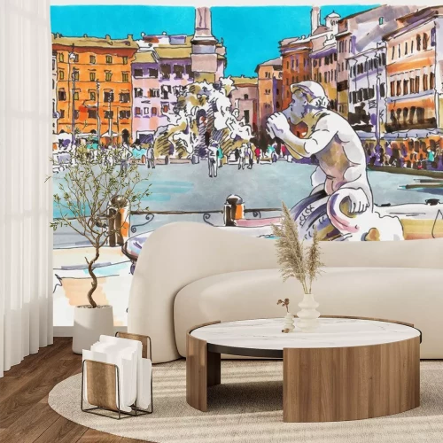 Sticker ursprünglichen Markierungsmalerei von Rom Italien Stadtbild