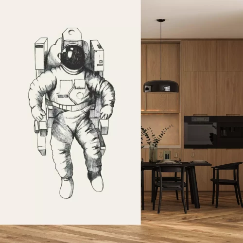 Sticker Sketch illustration of an astronaut