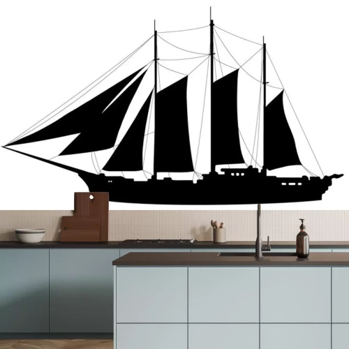 Sticker Segelboot Silhouetten