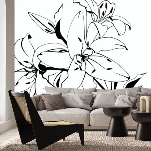 Sticker Weiße Lilienblüten