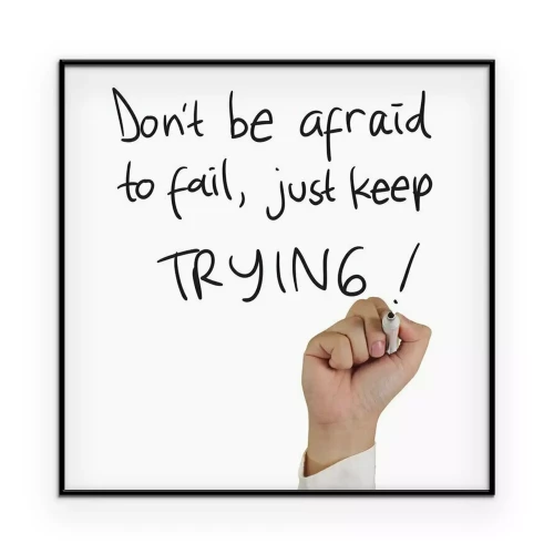 Poster Die Inschrift „Hab keine Angst…“ war handschriftlich auf eine Tafel geschrieben.