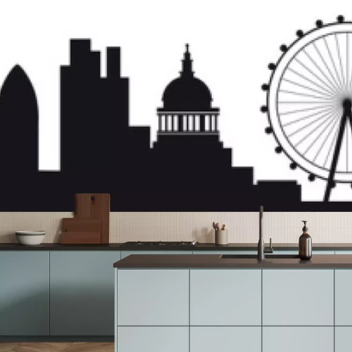 Sticker Detaillierte Silhouette der Skyline von London
