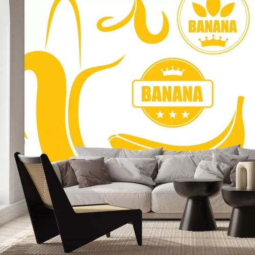 Sticker Bananen Logos und minimalistische zweifarbige Grafiken