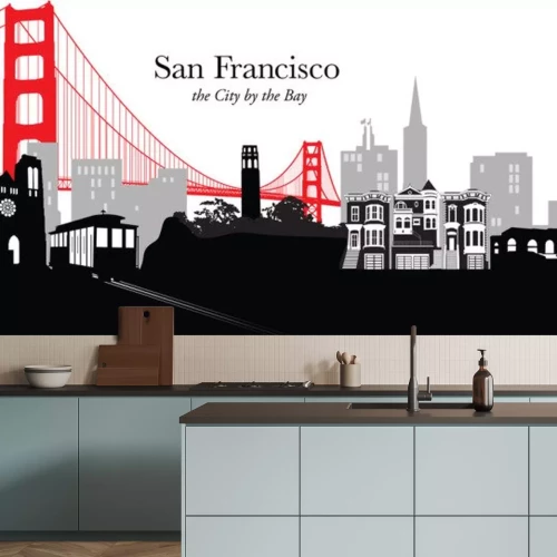 Sticker San Francisco Skyline