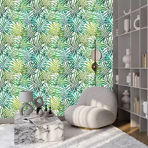 Tapete Subtiles Muster mit Blättern