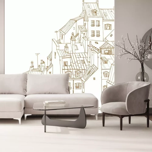 Fototapete Minimalistische Dächer von Paris