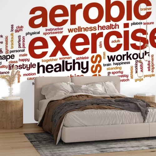 Sticker Aerobic-Übungen Wortwolke
