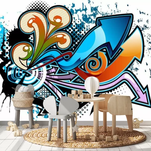 Fototapete Bunter Hintergrund im Graffiti-Stil