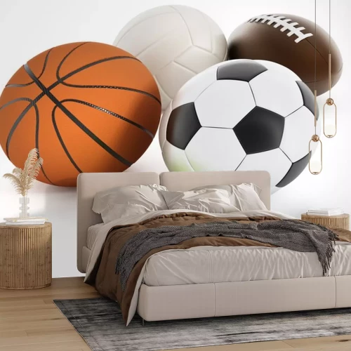 Sticker Basketball inmitten von anderen Bällen