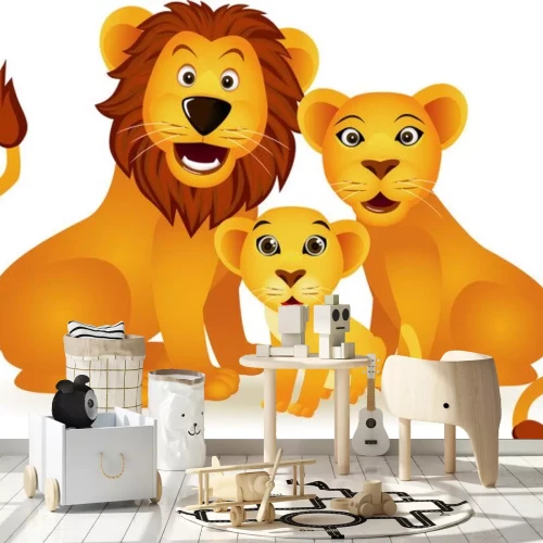 Sticker Lion Familie