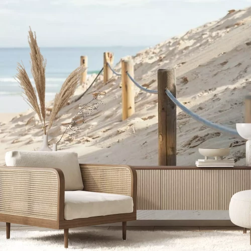 Fototapete Eingang durch Dünen zum Strand