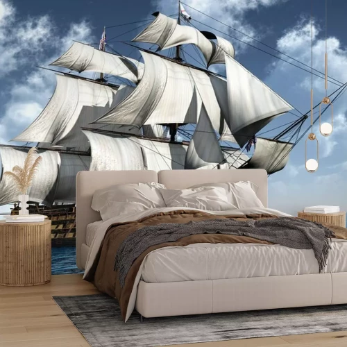 Fototapete HMS Victory Schiff auf See