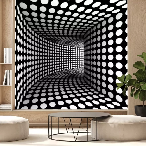 Sticker Geschwungener Korridor mit Punkten