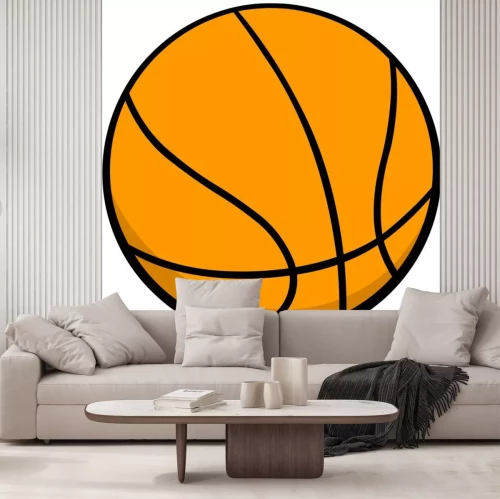 Sticker Basketball auf weißem Hintergrund
