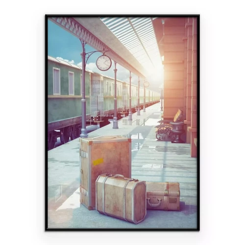 Poster Retro Bahnhof