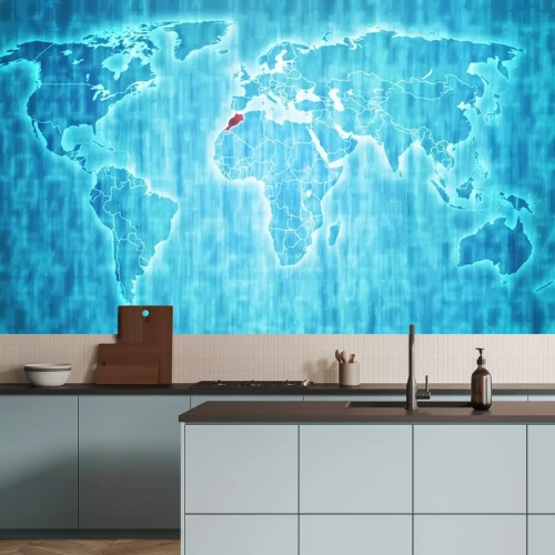 Sticker Marokko Gebiet auf Weltkarte