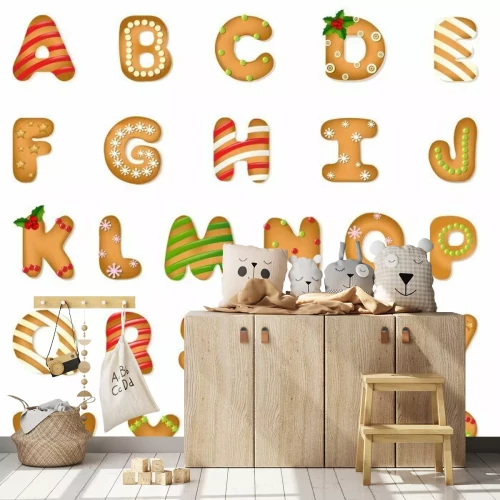 Sticker Weihnachten Lebkuchen Alphabetisch