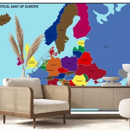 Sticker Politische Karte von Europa