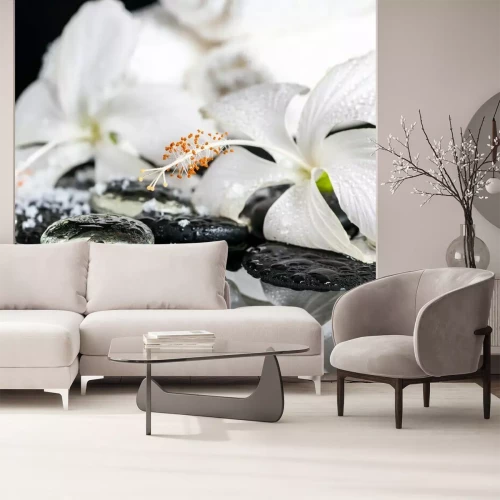 Fototapete Orchideen am Wasser