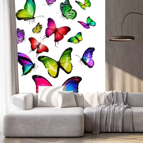 Sticker Viele Farb verschiedene Schmetterlinge fliegen
