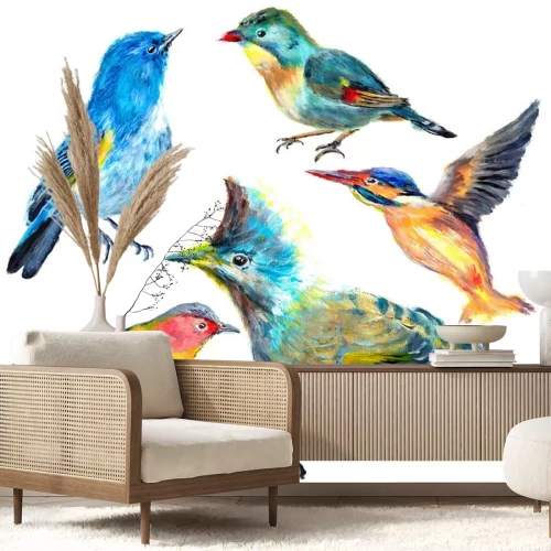 Sticker Bunte Vögel