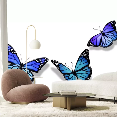 Sticker Drei lila Schmetterlinge