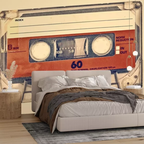 Sticker Retro Stil Bild eines alten Kompaktkassette