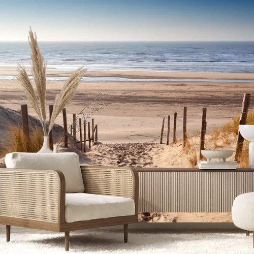 Fototapete Sandige Straße zum Meer