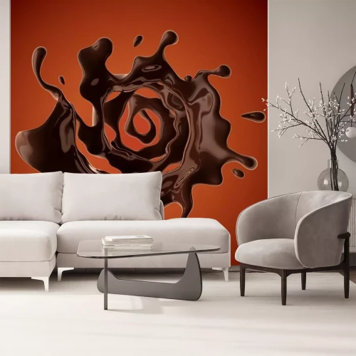 Sticker Spirale aus flüssiger Schokolade