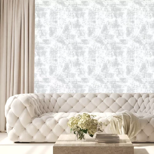 Tapete Grau-weiße Textur, die Beton imitiert