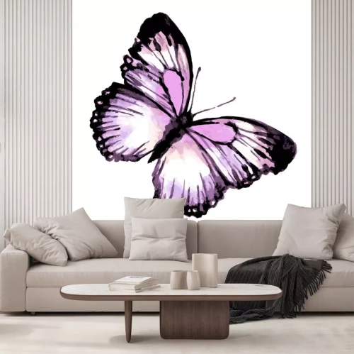 Sticker Violettes Insekt auf hellem Hintergrund