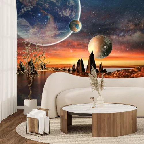 Fototapete Fantastische Weltraumlandschaft